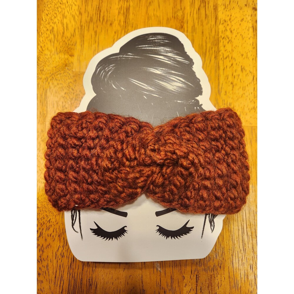 Crochet Ear Warmer – Handmade Winter Headband / Criss Cross Twisted Head Wrap